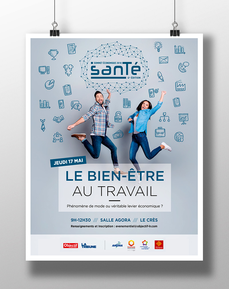 Affiche et site web du Sommet Santé