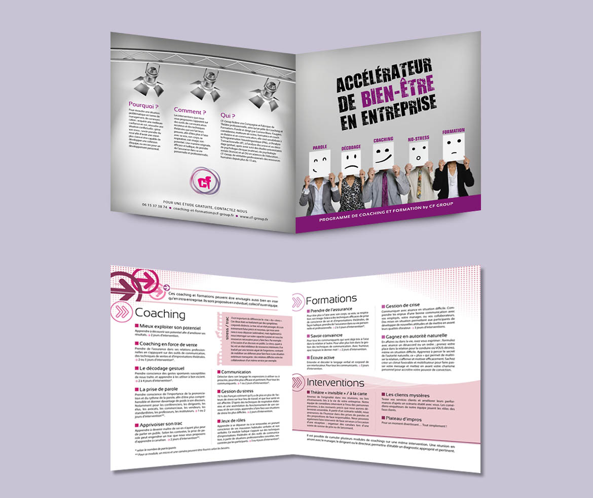 flyer, brochure de Coaching et Formation